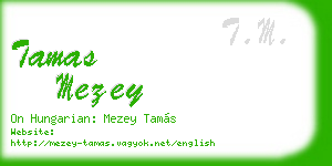 tamas mezey business card